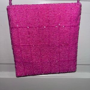 Pink vintage beaded bag